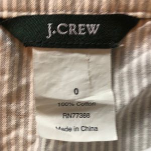 J crew sz0 grey and white striped